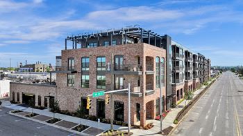 Downtown view of midrise artisan flats apartments in birmingham, al